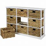 Wicker Shelves With Drawers Photos