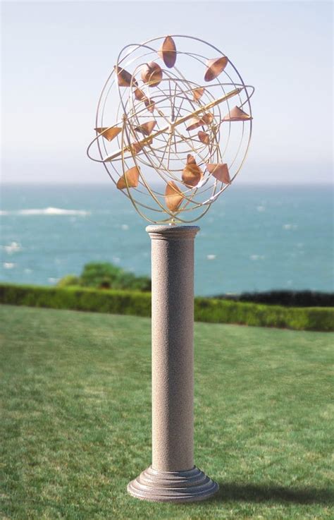Stratasphere Wind Sculpture On Pedestal Heitzman Studios