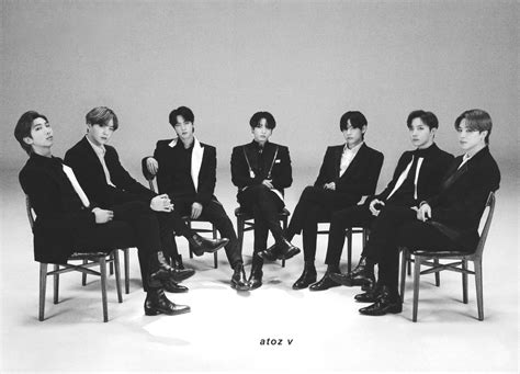 Bts Black And White Group Photo Btsad