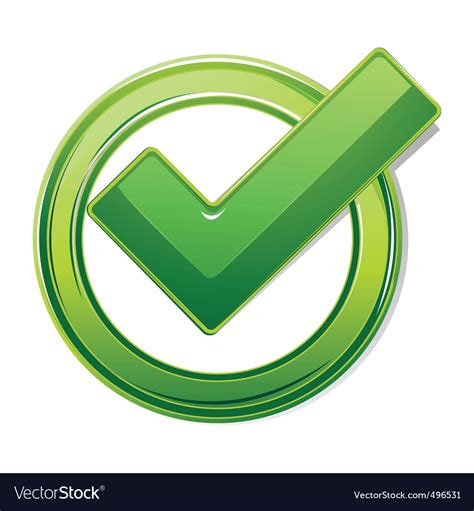 Right Sign Royalty Free Vector Image Vectorstock