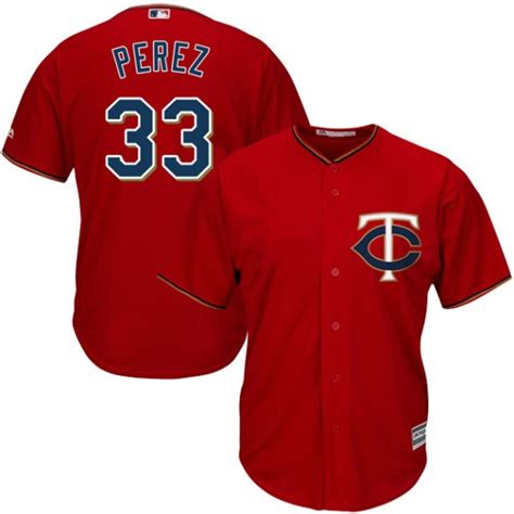 Minnesota Twins Martin Perez Official Scarlet Authentic Mens Majestic