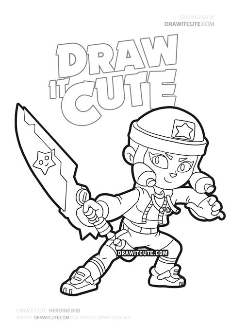 Brawl stars amber coloring pages. Coloring and Drawing: Brawl Stars Coloring Pages Jacky