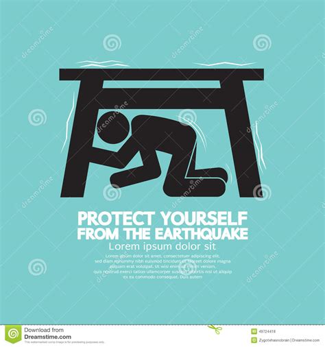 Protect Yourself From The Earthquake Stock Vector Illustration Of