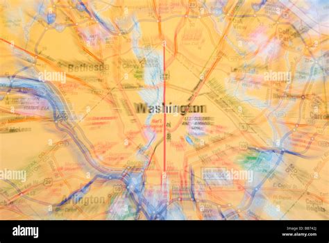 Washington Dc Road Map Stock Photo Alamy