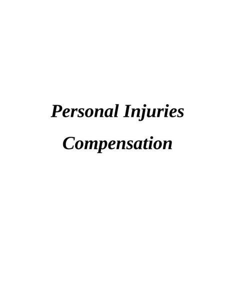 Personal Injuries Compensation Doc