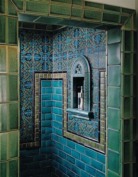 Art Deco Bathroom Tile Mountain Vacation Home