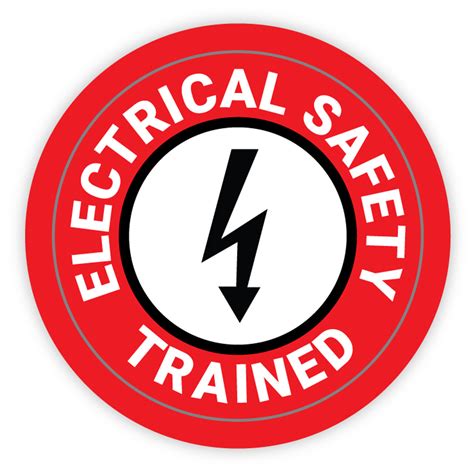 Electrical Safety Trained Hard Hat Sticker
