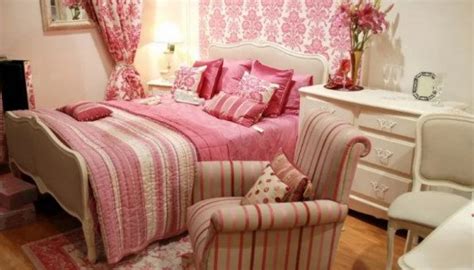 Bedroom peel and stick wallpaper is an easy and affordable way to take your bedroom to the next level when it comes to design. Charming Master Bedroom Accented With A Pink Floral - Pink Damask Girls Room - 1024x585 ...