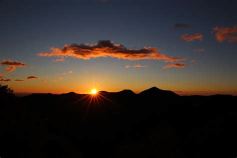 Silhouette Of Mountain Ranges During Sunset Free Image Peakpx