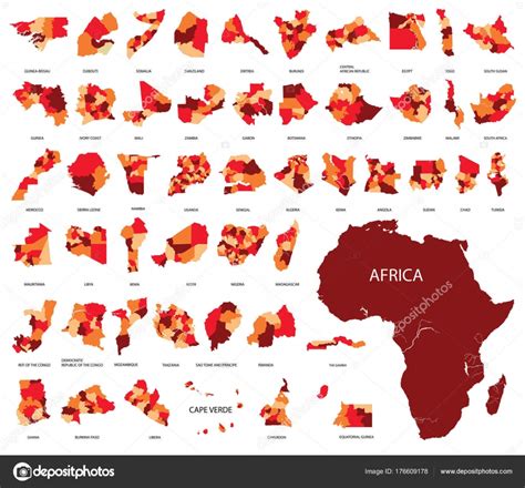 Map Africa Countries Africa — Stock Vector © Martinova4 176609178