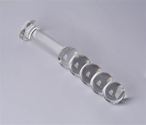 beaded clear glass dildo ribbed glass wand adult sex toy etsy australia