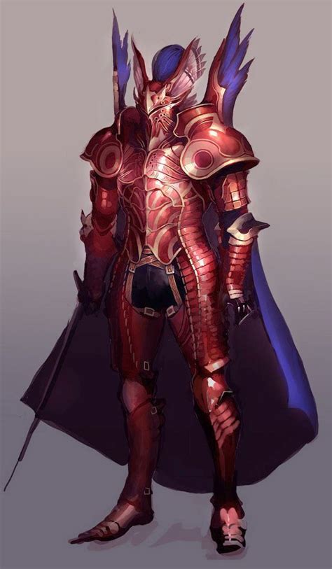 Red Knight Knight Armor Fantasy Armor Armor
