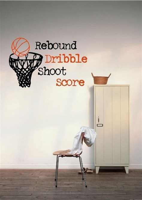 Basketball Hoop Vinyl Wall Decal Bsk535