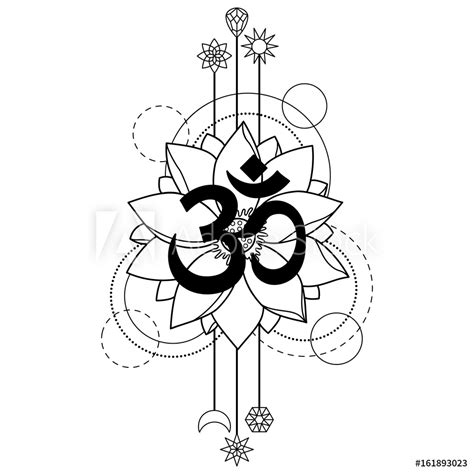 Lotusblüte Mit Om Zeichen Tattoo