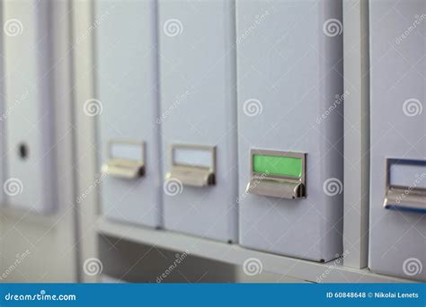 File Folders Standing On Shelves In The Stock Photo Image Of Binder