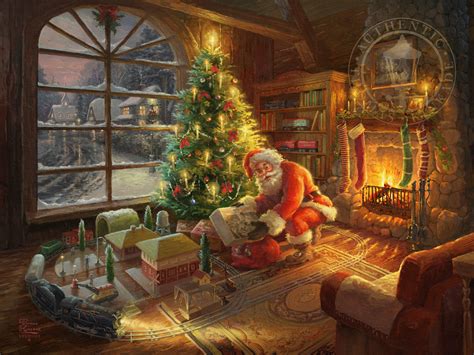 Santas Special Delivery By Thomas Kinkade Studios Cv Art And Frame