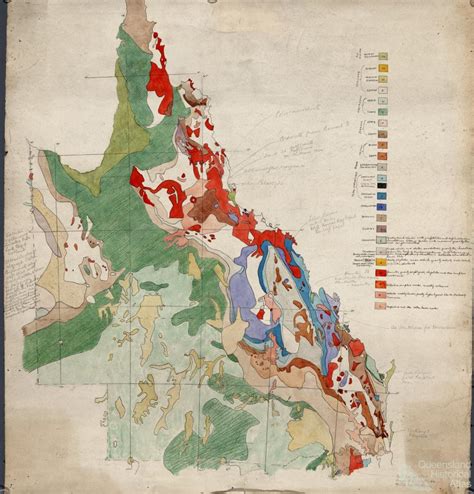 Preliminary Plot Of Queensland Section Of Geological Map Of The