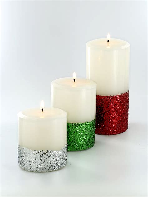 Holiday Glitter Pillar Candles Candle Making Techniques