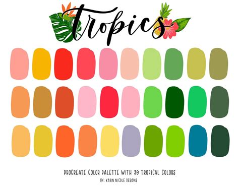 Tropical Color Palette Hex Code Glinda Mayer