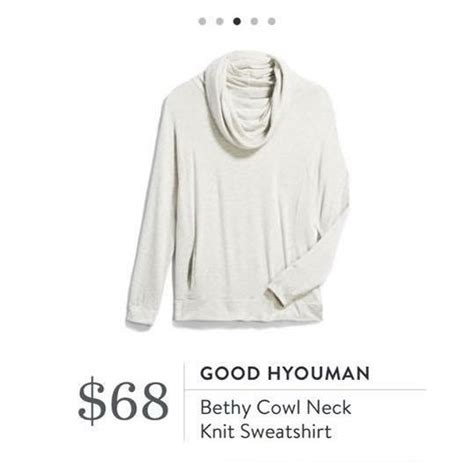 Stitch Fix Good Hyouman Bethy Cowl Neck Knit Sweatshirt 68 Knit