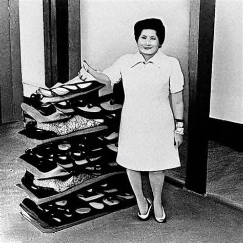 Imelda Marcos With Her 3000 Pair Of Shoes Stable Diffusion Openart