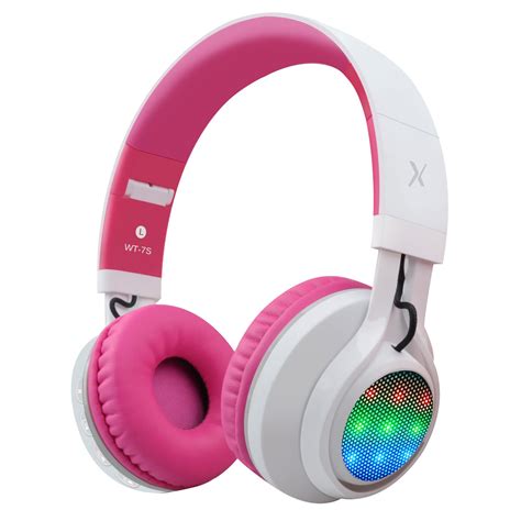 Girls Headphones On Ear Pink Bluetooth Foldable Headphones Headphones