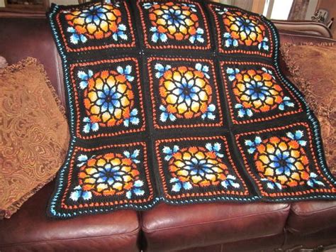 Stained Glass Crochet Blanket Weave Crochet
