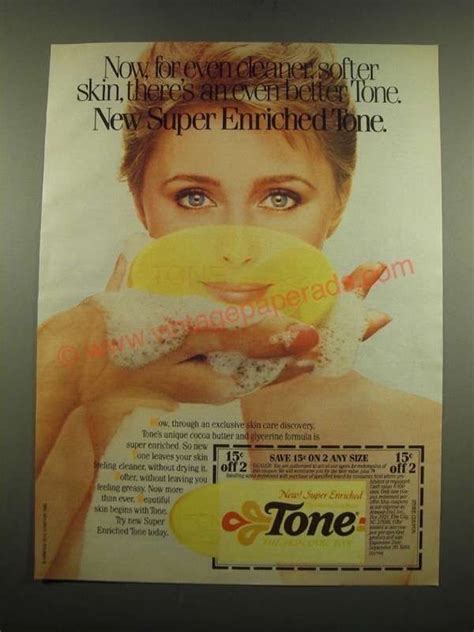 Em1178 1983 Tone Soap Ad Even Cleaner Softer Skin Skin So Soft