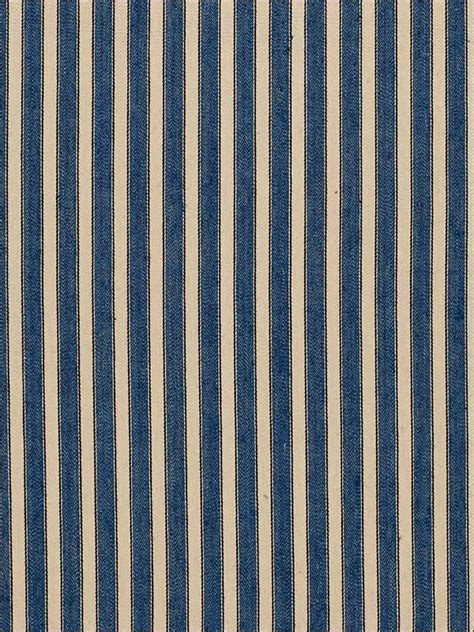 Antique Ticking Stripe Denim Fabric 3475004 By Schumacher Fabrics
