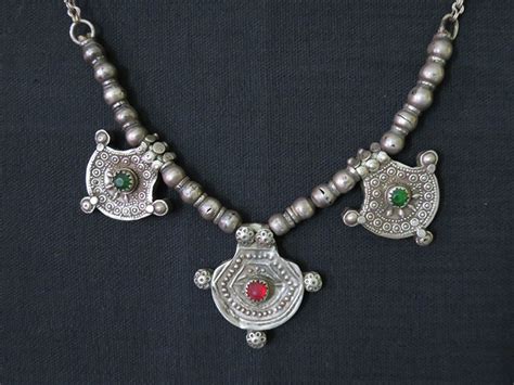 Afghanistan Kuchi Tribal Silver Necklace Turkishfolkart