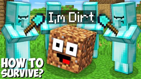 How To Survive In Diamond Village If You Are A Dirt Block In Minecraft