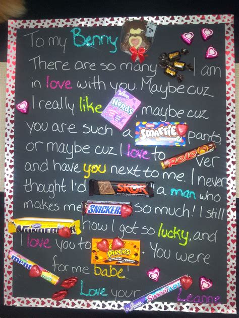 Here are some tips on how to write a powerful love letter that will make your partner cry tears of joy. My Valentine's Candy Love Letter made using black poster ...