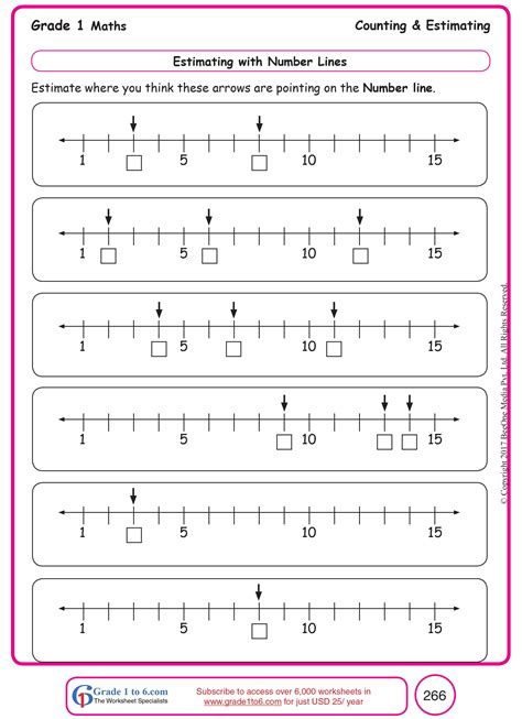 The Number Line Worksheet For Numbers 1 10 And Counting To 5