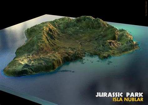 Jurassic Park Island Isla Nublar Fictional Scenery Wishlist