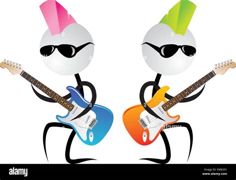 Two Punk Rock Guitarists Stock Vector Image And Art Alamy