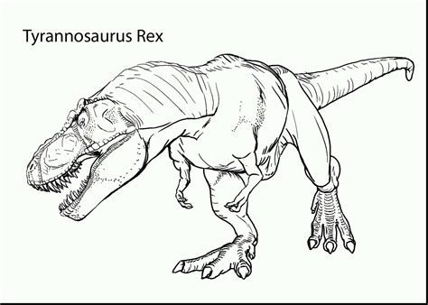 Kleurplaat Jurassic World T Rex