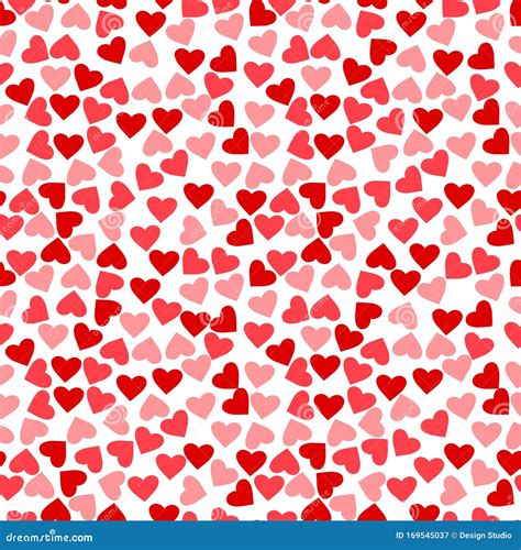 Heart Pattern Love Seamless Background Great For Valentines Day