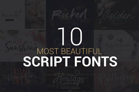 10 Most Beautiful Script Fonts Collection Creative Flyers