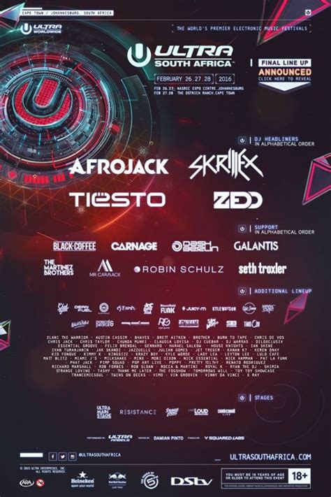 Ultra South Africa Full Lineup Mr Cape Town
