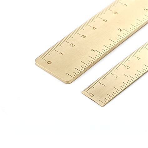 2mm Brass Ruler Lightweight Handy Measure Metal Copper Bookmark Ruler