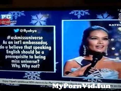 Janine Tugonon Question Answer Portion Miss Universe From Miss Philippine Janine Tugonon