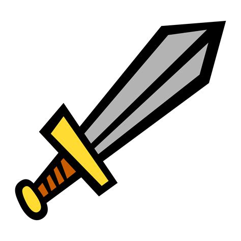 Icono De Dibujos Animados De Vector De Espada De Metal Vector En Vecteezy