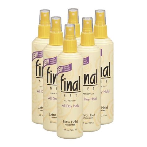 Final Net Extra Hold Unscented Hairspray 8 Ounce Pack Of 6
