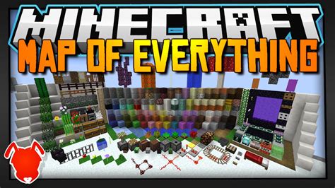 Minecraft A Map Of Everything Block Item Showcase Map Youtube