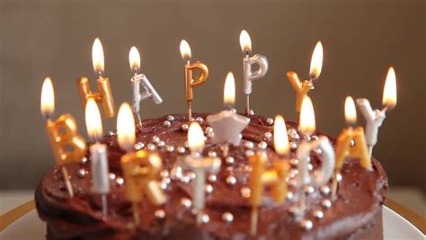 #a #bday #best #birthday #cake #candle #candles #colorful #fire #happy #happy birthday #maisie #make #peters #stars #wish #wishes #you #yummy. A Chocolate Birthday Cake With Candles Stock Footage Video ...