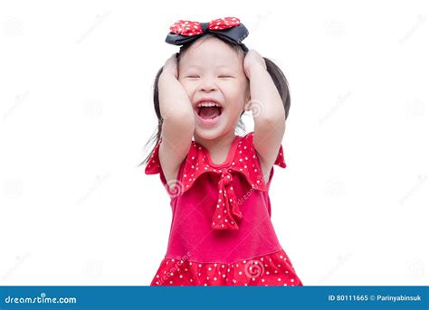fille souriant au dessus du fond blanc image stock image du chinois fond 80111665