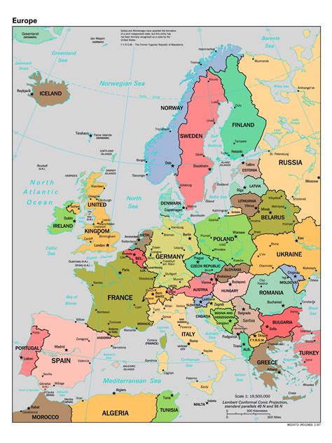 Maps Of Europe And European Countries Political Maps Administrative And Road Maps Physical