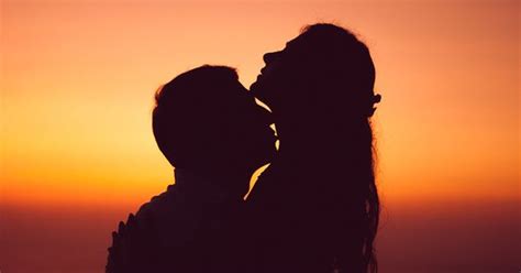 Romance Passion And Love In One Silhouette Of The Couple In The Sunset Rays Passion Romance
