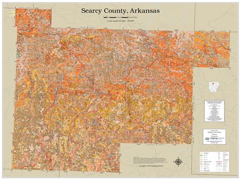 Searcy County Arkansas 2023 Soils Wall Map Mapping Solutions