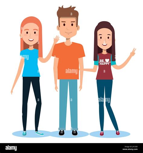 Three Friends Hugging Clipart